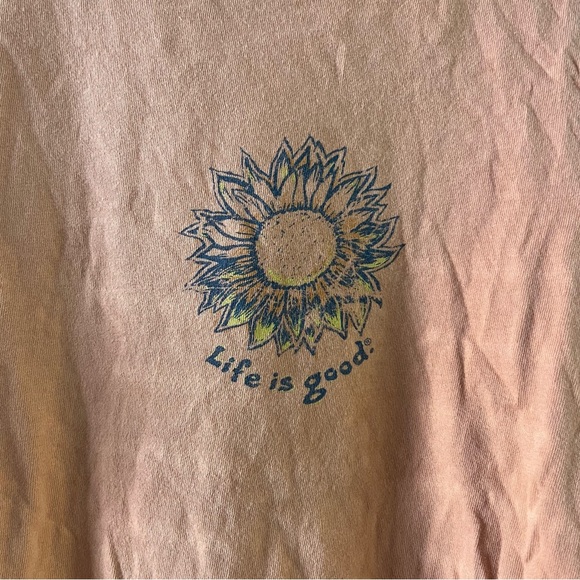 Life Is Good Women’s Sunflower Coral Light Orange T Shirt See Note Medium - Picture 3 of 8